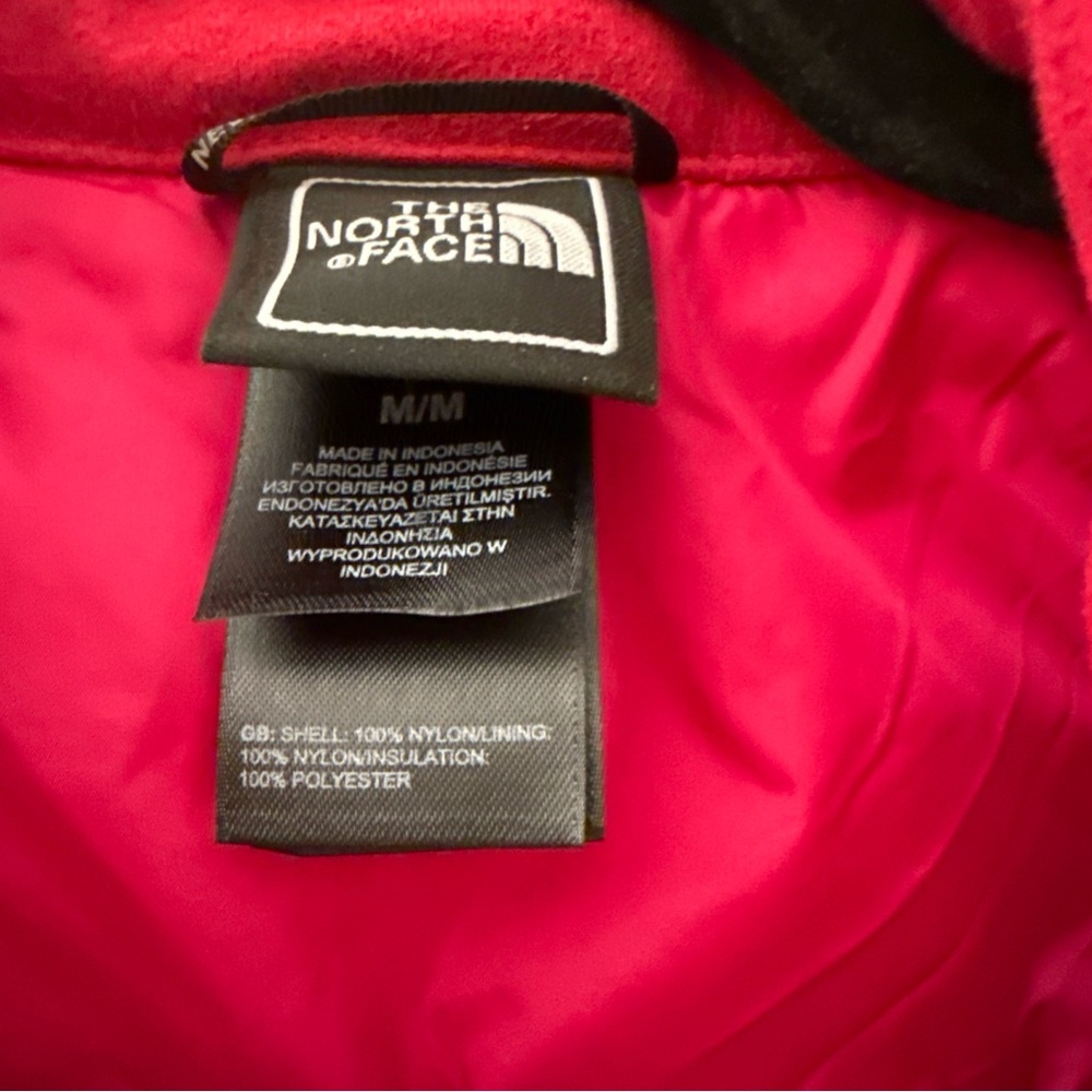 North Face Puffer Vest Womens Medium Orange Neon Pink Lightweight - Picture 4 of 7